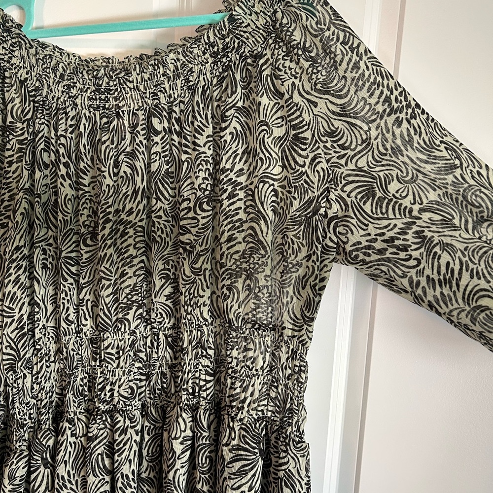 Cinq à Sept Green Patterned Mini Dress - Picture 4 of 8